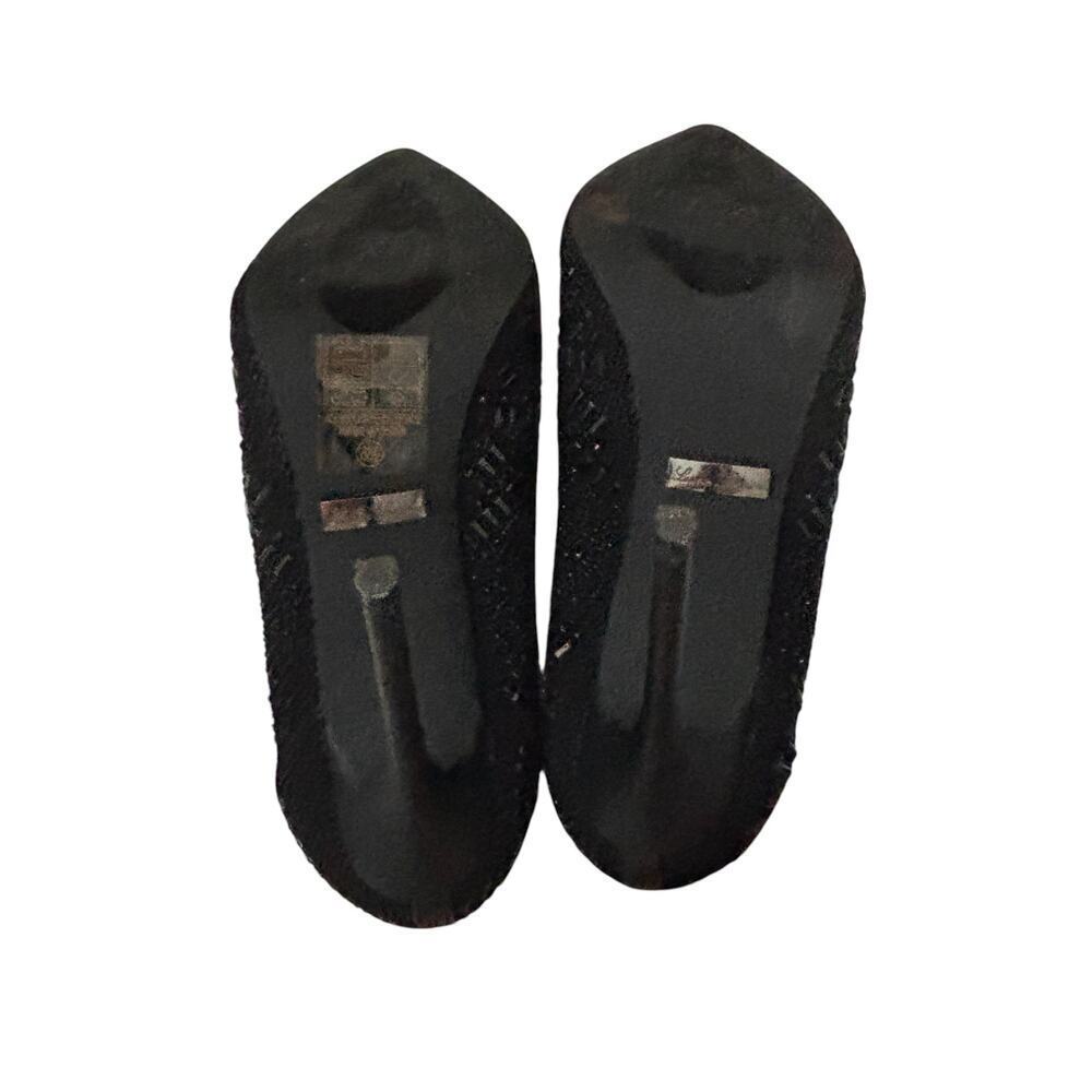 Lauren Lorraine Crystal Embellished Mesh Fabric Booties Black Size 8.5 - Picture 6 of 9